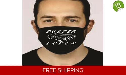 Plymouth Duster Lover Face Mask Cotton Washable Reusable stop spread